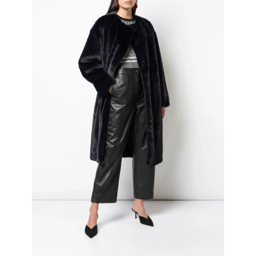 JASON WU Runway Faux Fur Coat‎ Leather Belt NWT Sz S